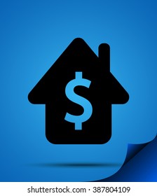 House icon on blue page background