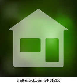 house icon on blurred background