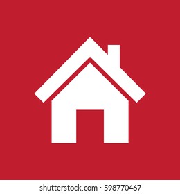 House icon on red background
