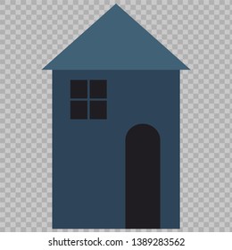 House icon on transparent background. Vector
