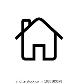 Icono de la casa sobre fondo blanco