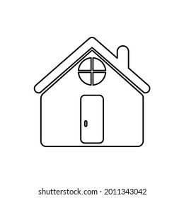 icono de casa en fondo blanco, ilustración vectorial