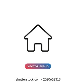 Icono de la casa sobre fondo blanco