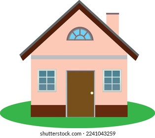 House icon on white background, vector