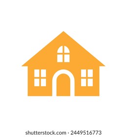 House icon on white background. Vector illustration in trendy flat style