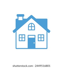 Icono de la casa sobre fondo blanco. Ilustración vectorial en estilo plano de moda