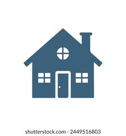 House icon on white background. Vector illustration in trendy flat style