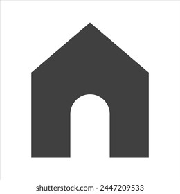 Haus-Ikone auf weißem Isolat.