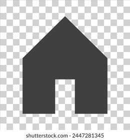 Haus-Ikone auf weißem Isolat.