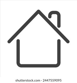Haus-Ikone auf weißem Isolat.