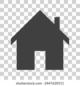 Haus-Ikone auf weißem Isolat.