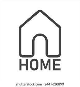 Haus-Ikone auf weißem Isolat.