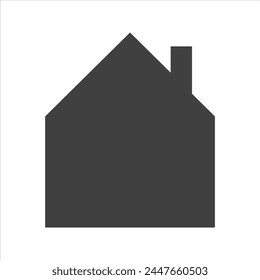 Haus-Ikone auf weißem Isolat.