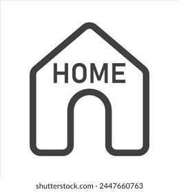 icono de la casa en aislado blanco.