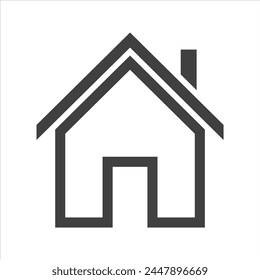 icono de la casa en aislado blanco.