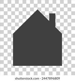 Haus-Ikone auf weißem Isolat.