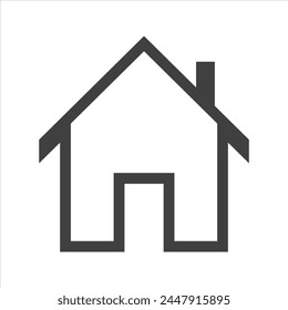 Haus-Ikone auf weißem Isolat.
