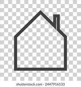 Haus-Ikone auf weißem Isolat.
