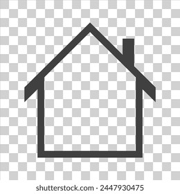 icono de la casa en aislado blanco.
