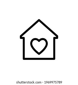 House icon on white isolated background, vector illustration.