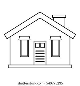 House icon. Outline illustration of house vector icon for web