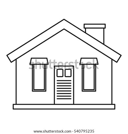 House icon. Outline illustration of house vector icon for web