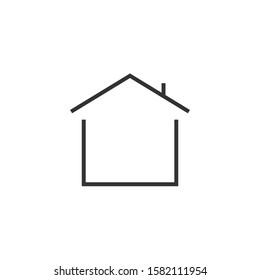 house icon with outline style