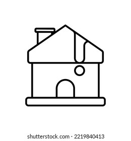 house icon outline style design vector