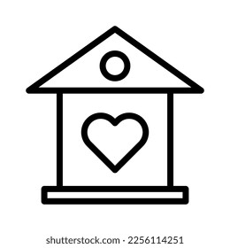 house icon outline style valentine illustration vector element and symbol perfect. Icon sign from modern collection for web.