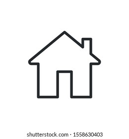 House icon, outline style vector illustration