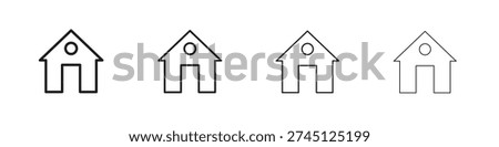 House icon outline vector. outline icons collection.