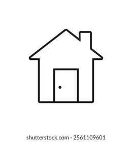 House icon Outline vector line symbol