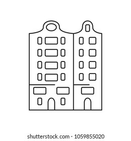 House icon. Outline house vector icon for web design isolated on white background