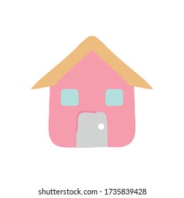 icono de la casa sobre fondo blanco, estilo plano, ilustración vectorial