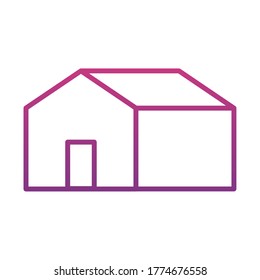 icono de la casa sobre fondo blanco, estilo de degradado, ilustración vectorial