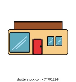 house icon over white background colorful design vector illustration