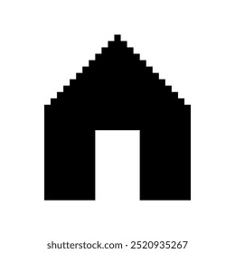 House icon pixel art simple design