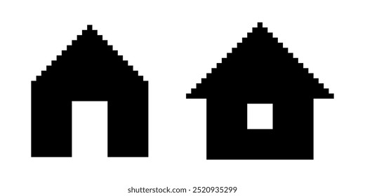 Casa icono pixel art diseño simple