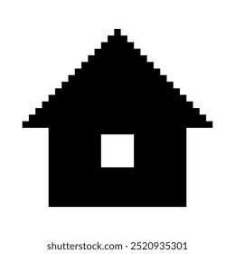 House icon pixel art simple design