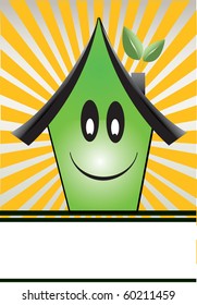 house icon with ray background