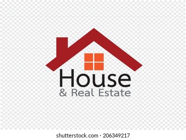 House icon and  Real Estate Building abstract design 