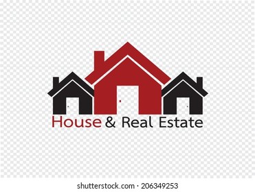 House icon and  Real Estate Building abstract design 