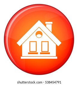 House icon in red circle isolated on white background vector illustration