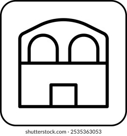 house icon rounded black illustration