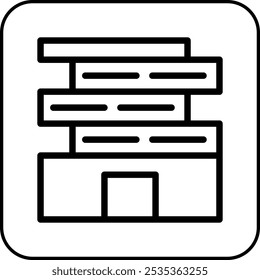 house icon rounded black illustration