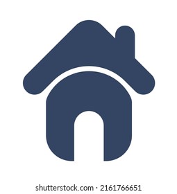 House icon with rounded corners. Stock vector Clipart.	