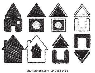 conjunto de iconos de la casa, conjunto de iconos 