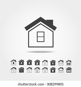 house icon set