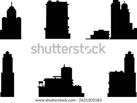House Icon set, Bulding icon set vector, World Skyline	