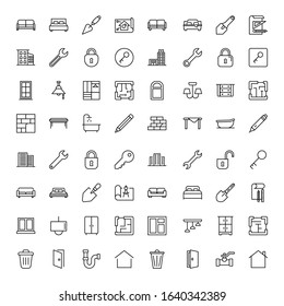 House icon set. Collection of high-quality black outline logo for web site design and mobile apps. Vector illustration on a white background.